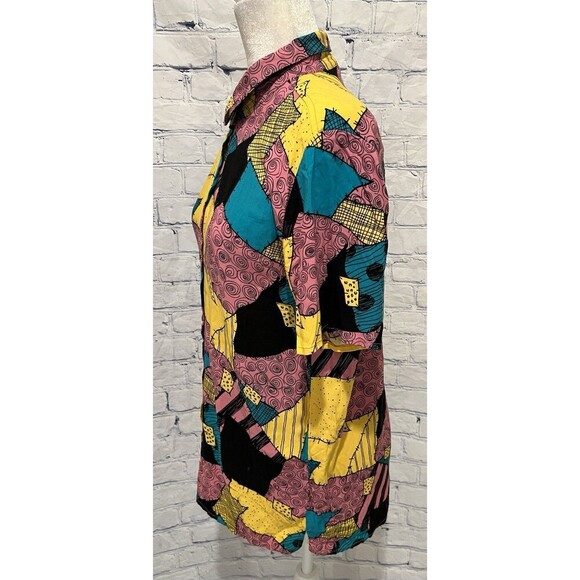 Hot topic Disney The Nightmare Before Christmas Sally Woven Button-Up Top Medium - Picture 3 of 7